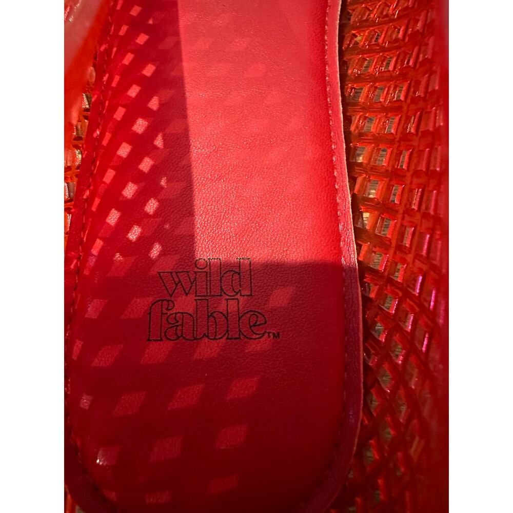 Wild Fable Isabella Jelly Flats Red Women’s Size 9 Slip On Cute Summer - Picture 10 of 11